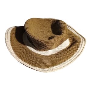 Stylish Brown and Cream Women's Hat